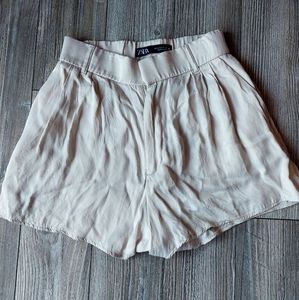 Zara - silk flowy shorts